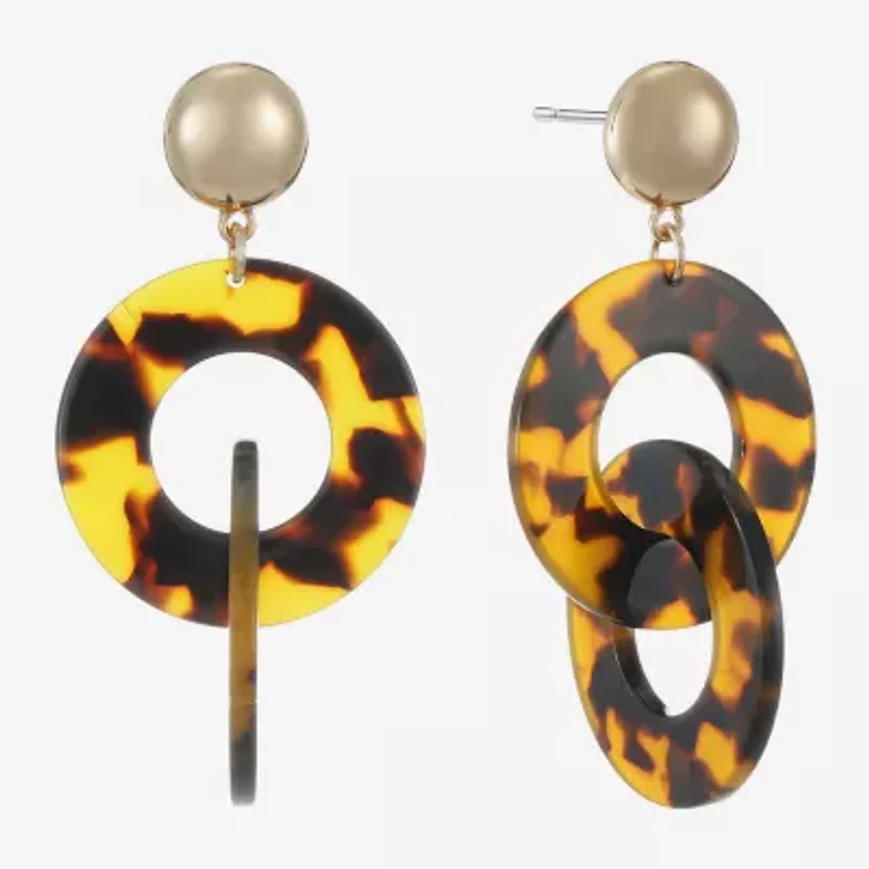 Bijoux Bar Womens Round Hypoallergenic Drop Earrings