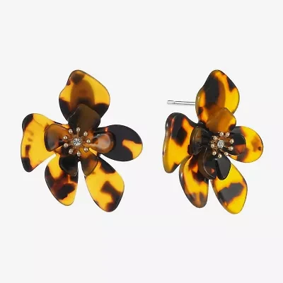 Bijoux Bar Glass 48mm Flower Stud Earrings