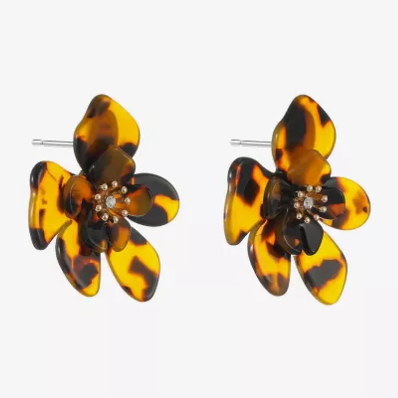 Bijoux Bar Glass 48mm Flower Stud Earrings