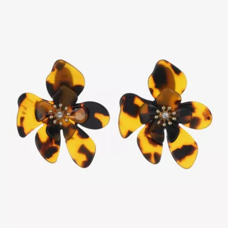 Bijoux Bar Glass 48mm Flower Stud Earrings