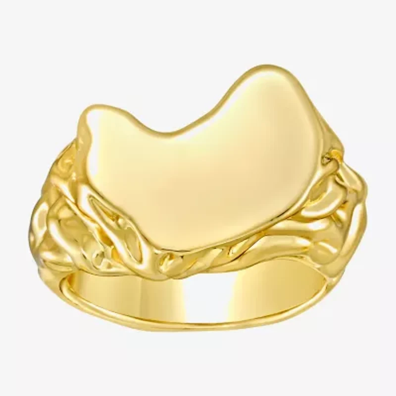 Rebecca Minkoff Womens 14K Gold Over Brass Cocktail Ring