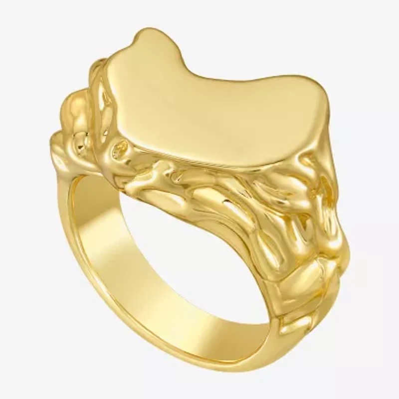 Rebecca Minkoff Womens 14K Gold Over Brass Cocktail Ring