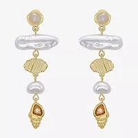 Rebecca Minkoff Womens 14K Gold Over Brass Chandelier Earrings