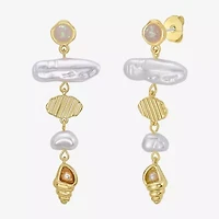 Rebecca Minkoff Womens 14K Gold Over Brass Chandelier Earrings