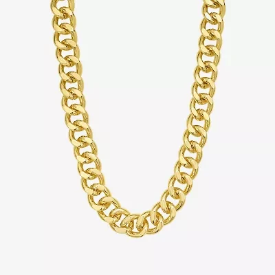 Rebecca Minkoff Womens 14K Gold Over Brass 17 1/2 Inch Curb Chain Necklace