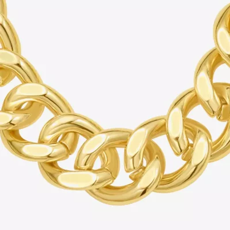 Rebecca Minkoff Womens 14K Gold Over Brass 17 1/2 Inch Curb Chain Necklace
