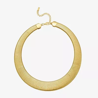 Rebecca Minkoff Womens 14K Gold Over Brass 18 Inch Collar Necklace