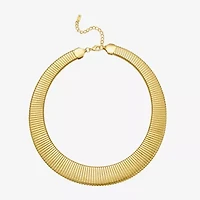 Rebecca Minkoff Womens 14K Gold Over Brass 18 Inch Collar Necklace