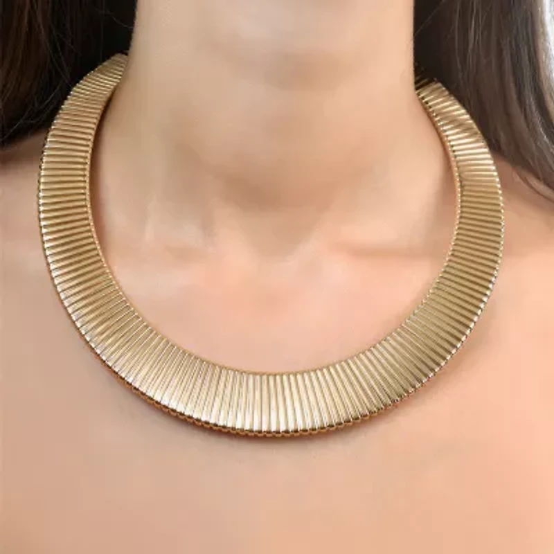 Rebecca Minkoff Womens 14K Gold Over Brass 18 Inch Collar Necklace