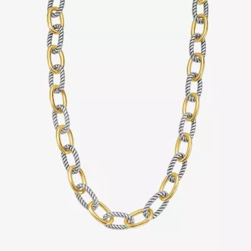 Rebecca Minkoff Womens 14K Gold Over Brass Inch Link Necklace