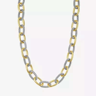 Rebecca Minkoff Womens 14K Gold Over Brass Inch Link Necklace