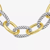 Rebecca Minkoff Womens 14K Gold Over Brass Inch Link Necklace