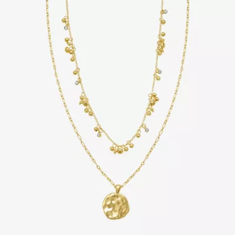 Rebecca Minkoff Womens 14K Gold Over Brass Inch Pendant Necklace