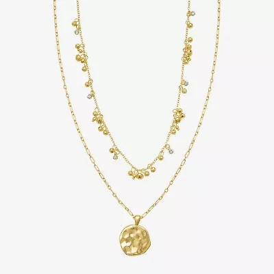 Rebecca Minkoff Womens 14K Gold Over Brass Inch Pendant Necklace