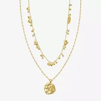 Rebecca Minkoff Womens 14K Gold Over Brass Inch Pendant Necklace