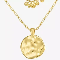 Rebecca Minkoff Womens 14K Gold Over Brass Inch Pendant Necklace