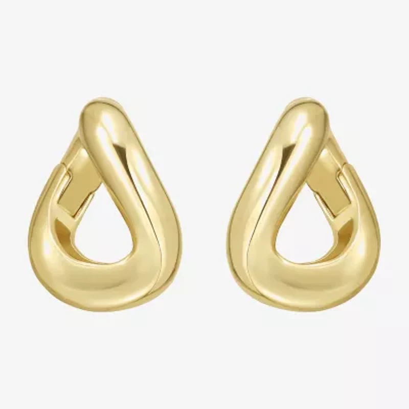Rebecca Minkoff Womens 14K Gold Over Brass 3.1mm Hoop Earrings
