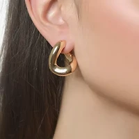 Rebecca Minkoff Womens 14K Gold Over Brass 3.1mm Hoop Earrings
