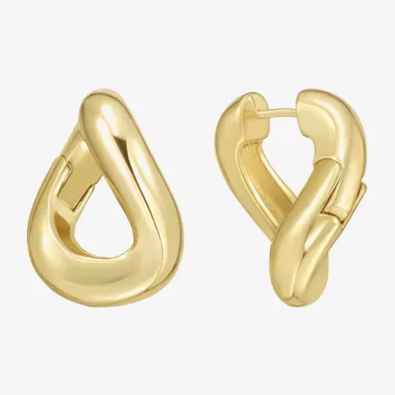 Rebecca Minkoff Womens 14K Gold Over Brass 3.1mm Hoop Earrings