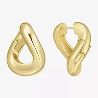 Rebecca Minkoff Womens 14K Gold Over Brass 3.1mm Hoop Earrings
