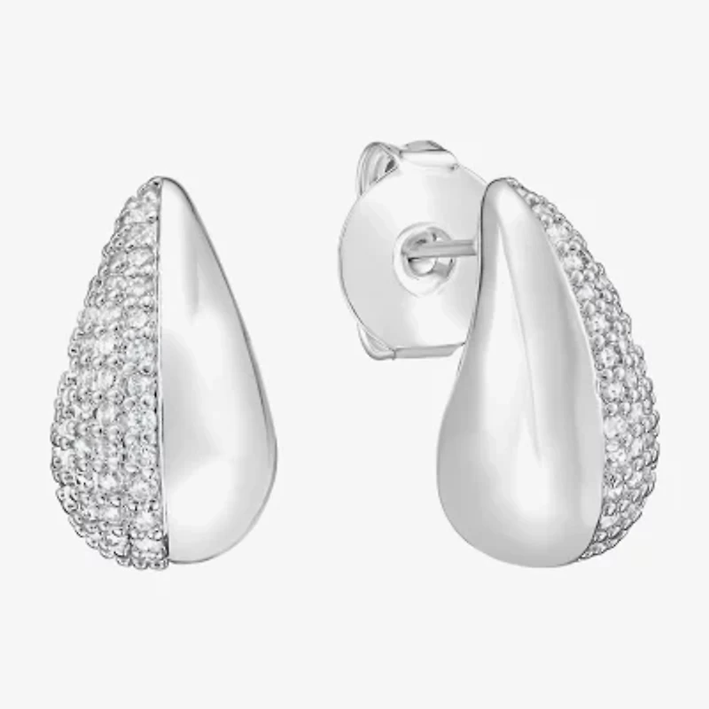 Rebecca Minkoff Womens White Cubic Zirconia 2 Pair Earring Set
