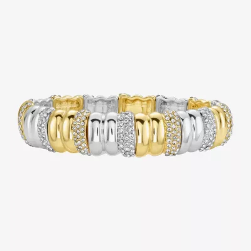 Rebecca Minkoff Diamond Accent Womens 14K Gold Over Brass Stretch Bracelet