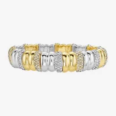 Rebecca Minkoff Diamond Accent Womens 14K Gold Over Brass Stretch Bracelet