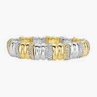 Rebecca Minkoff Diamond Accent Womens 14K Gold Over Brass Stretch Bracelet