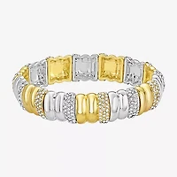 Rebecca Minkoff Diamond Accent Womens 14K Gold Over Brass Stretch Bracelet