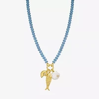 Rebecca Minkoff Womens 14K Gold Over Brass 18 Inch Beaded Necklace