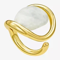 Rebecca Minkoff Womens Agate 14K Gold Over Brass Cocktail Ring