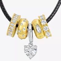 Rebecca Minkoff Womens White Cubic Zirconia 2-pc. Pendant Necklace Set