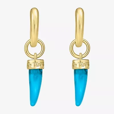 Rebecca Minkoff Womens 14K Gold Over Brass 4.5mm Hoop Earrings
