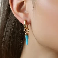 Rebecca Minkoff Womens 14K Gold Over Brass 4.5mm Hoop Earrings