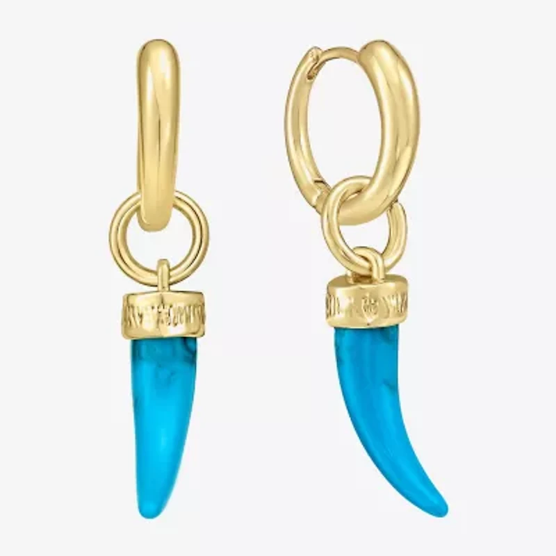 Rebecca Minkoff Womens 14K Gold Over Brass 4.5mm Hoop Earrings