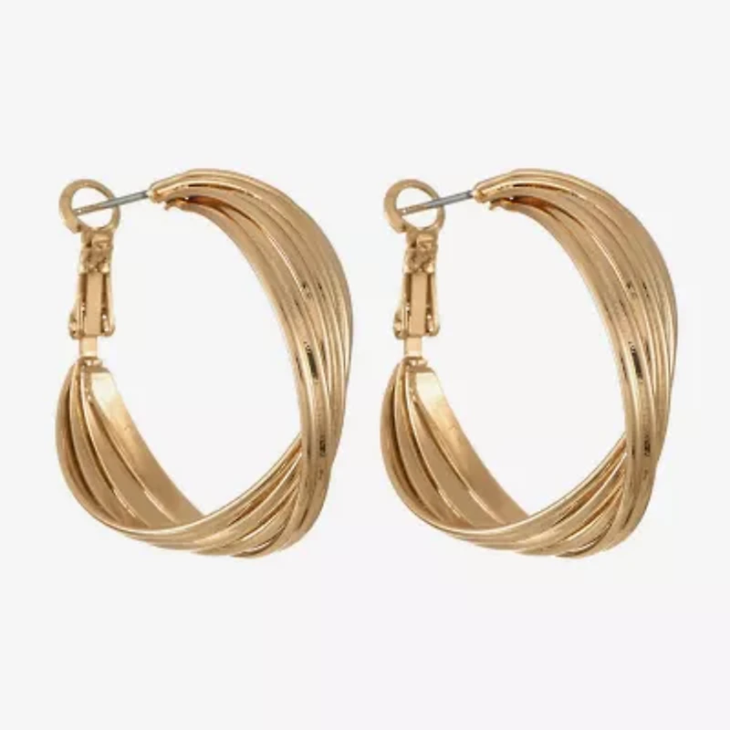 Liz Claiborne Womens 30mm Hypoallergenic Hoop Earrings