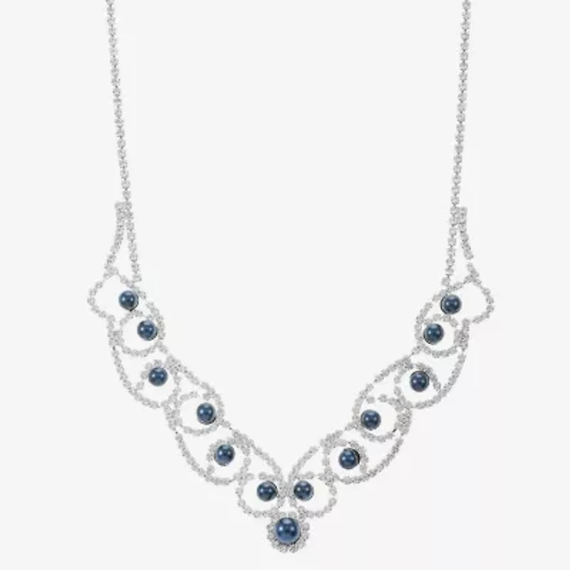 Monet Jewelry Womens Stainless Steel 17 Inch Collar Necklace