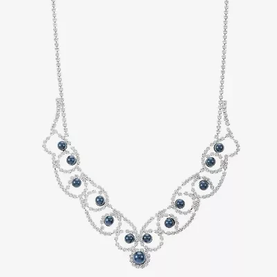 Monet Jewelry Womens Stainless Steel 17 Inch Collar Necklace