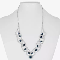 Monet Jewelry Womens Stainless Steel 17 Inch Collar Necklace