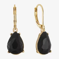 Monet Jewelry Womens Red Glass Drop Earrings