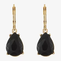 Monet Jewelry Womens Red Glass Drop Earrings