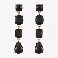 Monet Jewelry Womens Red Glass Oval Pear Hypoallergenic Drop Earrings