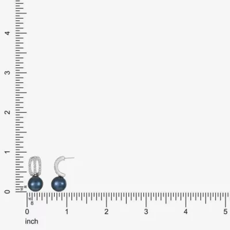 Monet Jewelry Womens Glass Simulated Pearl Round Hypoallergenic Drop Earrings