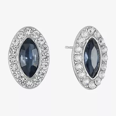 Monet Jewelry Red Glass 17mm Marquise Stud Earrings