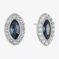 Monet Jewelry Red Glass 17mm Marquise Stud Earrings