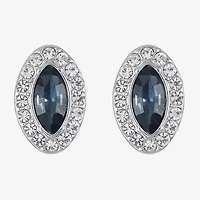 Monet Jewelry Red Glass 17mm Marquise Stud Earrings