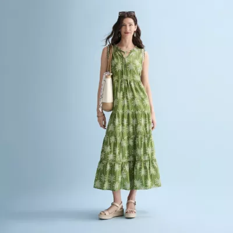 London Fog Top Ruffel Straw Tote Bag