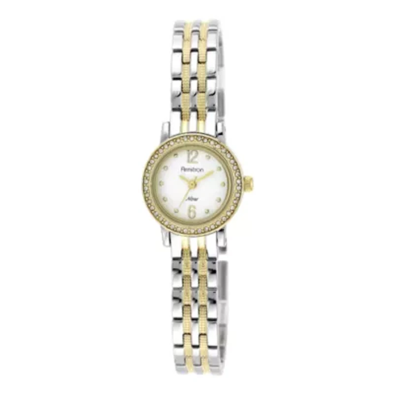 Armitron® Now® Womens Crystal-Accent Two-Tone Bracelet Watch