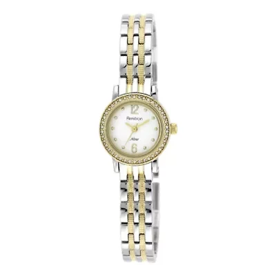 Armitron® Now® Womens Crystal-Accent Two-Tone Bracelet Watch