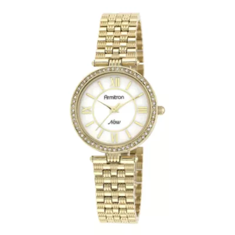 Armitron® Now® Womens Textured Gold-Tone Bracelet Watch